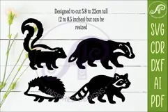 Woodland animal Silhouette animals for laser cutting 3 Product Image 2