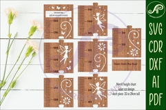 Fairies personalized kids height chart in metric Product Image 2