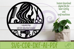 Personalized Hairdresser Name Sign, Custom Salon Wall Decor, Product Image 2