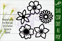 Flower Silhouette Cut out designs 8 Product Image 2