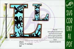 Ocean Large L wall Letter 3 layer sign Product Image 2