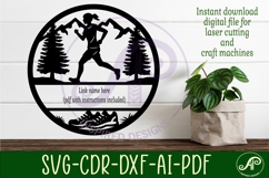 Runner female name sign svg laser cut wall sign Product Image 2