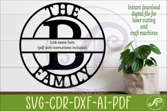 Monogram Family Letter B Name Sign SVG Product Image 2