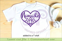 Lotus flower Namaste heart wall sign, laser cut Product Image 2