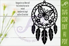 Butterfly Dreamcatcher Laser Cut File, Garden Wall Art Product Image 2