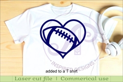 Football heart laser cut wall sign Product Image 2