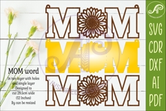 Sunflower MOM SVG, Laser Cut Mom Sign, Mother’s Day Hanging Product Image 2