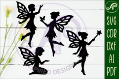 Fairies silhouettes laser cut outs 1 Product Image 2