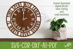 Family Time Clock SVG, Time Spent With Family Laser Cut Product Image 2