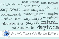 Florida Travel Word Art PNG Clipart Product Image 3