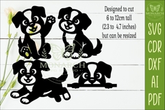 Cute Puppy Silhouettes. Dog Shapes for laser cutting 2 Product Image 2