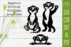 Cute Meerkat SVG. Playful Meerkat Silhouettes Product Image 2