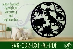 Dinosaur wall art sign, SVG file. vector file Product Image 2