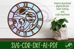 Solar System Clock SVG Space Wall Clock Laser Cut Product Image 2