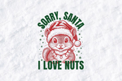 Sorry Santa I Love Nuts Cute Christmas T-Shirt Design SVG Product Image 3