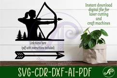 Female Archer, Archery name wall art sign Product Image 2