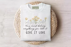Floral Motivational Self-Care Quotes T-Shirt Design 01 Product Image 2