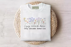 Floral Motivational Self-Care Quotes T-Shirt Design 05 Product Image 2