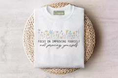 Floral Motivational Self-Care Quotes T-Shirt Design 07 Product Image 2