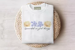 Floral Motivational Self-Care Quotes T-Shirt Design 15 Product Image 2