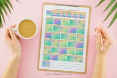 Holographic evergreen printable calendar. Product Image 4
