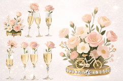 Love is Blooming Romantic Floral PNG Bundle Product Image 2