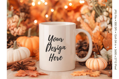 Fall Autumn Coffee Mug Mockups Template Blank Ceramic Cup_14 Product Image 1