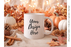 Fall Autumn Coffee Mug Mockups Template Blank Ceramic Cup_16 Product Image 1