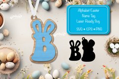 Alphabet Letter B Easter basket tags Easter tag Laser Cut Product Image 1