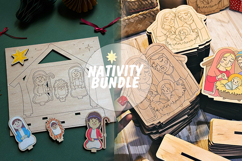 Nativity |Christmas|DIY paint kit|Laser Cut |SVG Product Image 1