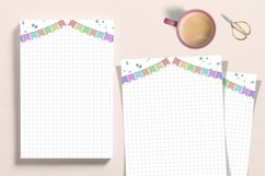 School Writing Paper sheet with Confetti. Product Image 4