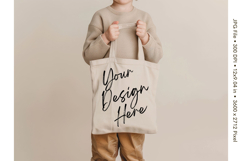 Canvas Tote Bag Mockup Shopping Bag White Natural Blank_12 Product Image 1
