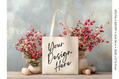 Canvas Tote Bag Mockup Shopping Bag White Natural Blank_28 Product Image 1