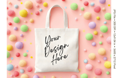 Canvas Tote Bag Mockup Shopping Bag White Natural Blank_31 Product Image 1