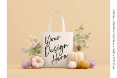 Canvas Tote Bag Mockup Shopping Bag White Natural Blank_33 Product Image 1