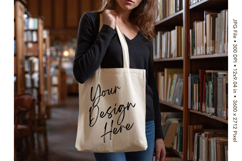 Canvas Tote Bag Mockup Shopping Bag White Natural Blank_40 Product Image 1