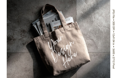 Canvas Tote Bag Mockup Shopping Bag White Natural Blank_51 Product Image 1