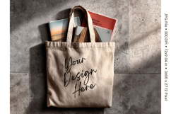 Canvas Tote Bag Mockup Shopping Bag White Natural Blank_53 Product Image 1