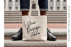 Canvas Tote Bag Mockup Shopping Bag White Natural Blank_55 Product Image 1