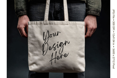 Canvas Tote Bag Mockup Shopping Bag White Natural Blank_57 Product Image 1