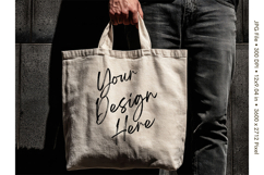 Canvas Tote Bag Mockup Shopping Bag White Natural Blank_58 Product Image 1