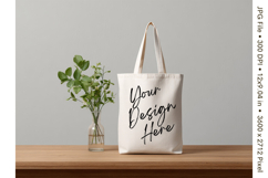 Canvas Tote Bag Mockup Shopping Bag White Natural Blank_1 Product Image 1