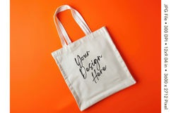Canvas Tote Bag Mockup Shopping Bag White Natural Blank_100 Product Image 1