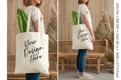 Canvas Tote Bag Mockup Shopping Bag White Natural Blank_103 Product Image 1