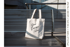 Canvas Tote Bag Mockup Shopping Bag White Natural Blank_121 Product Image 1