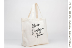 Canvas Tote Bag Mockup Shopping Bag White Natural Blank_127 Product Image 1
