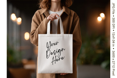 Canvas Tote Bag Mockup Shopping Bag White Natural Blank_134 Product Image 1