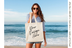 Canvas Tote Bag Mockup Shopping Bag White Natural Blank_154 Product Image 1