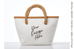 Canvas Tote Bag Mockup Shopping Bag White Natural Blank_162 Product Image 1