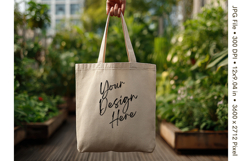 Canvas Tote Bag Mockup Shopping Bag White Natural Blank_173 Product Image 1